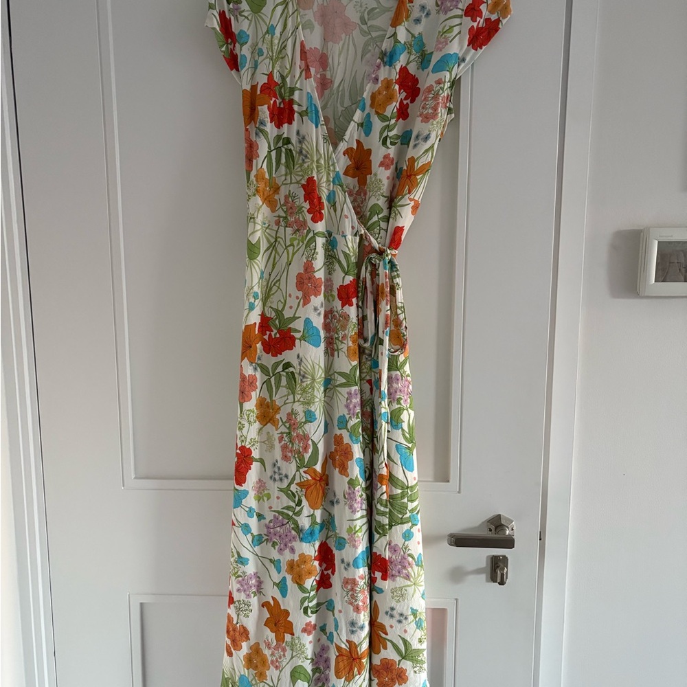 Floral Wrap Dress - maxi length